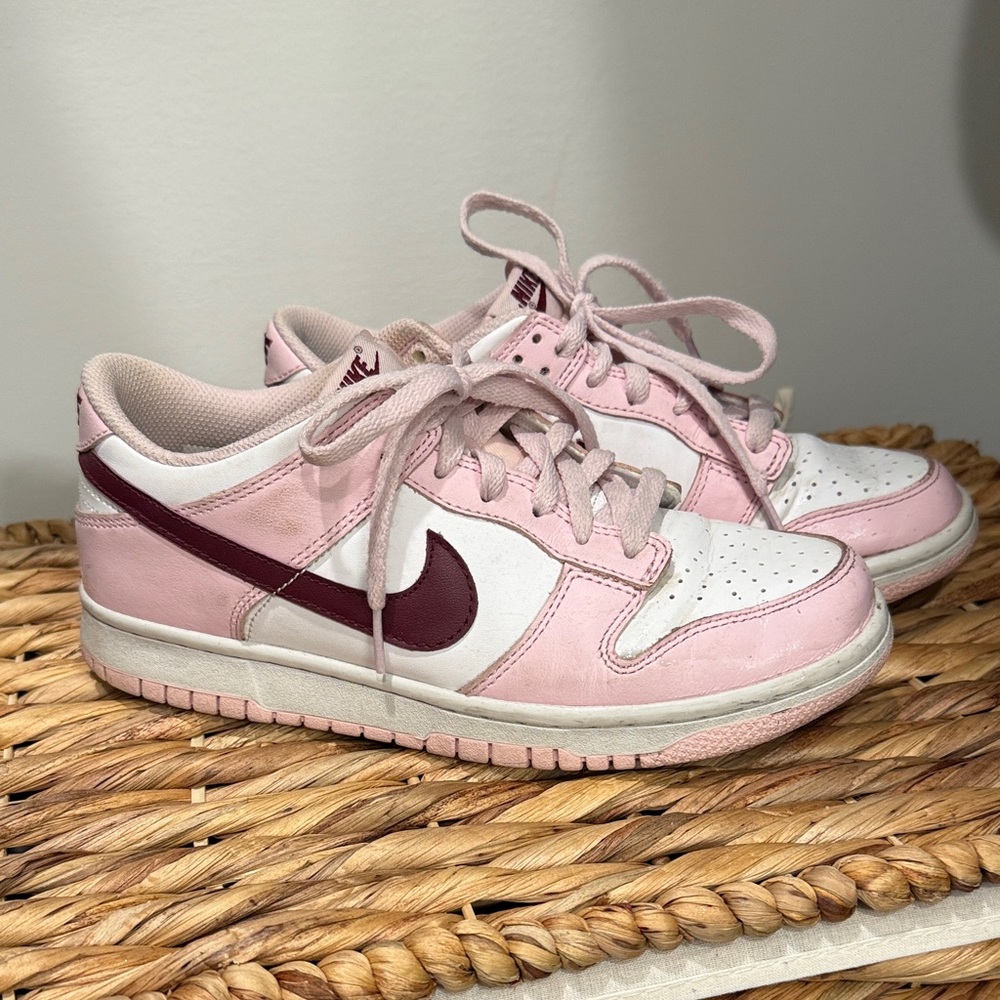 Nike Women's Dunk low Pink and Burgundy Sneakers